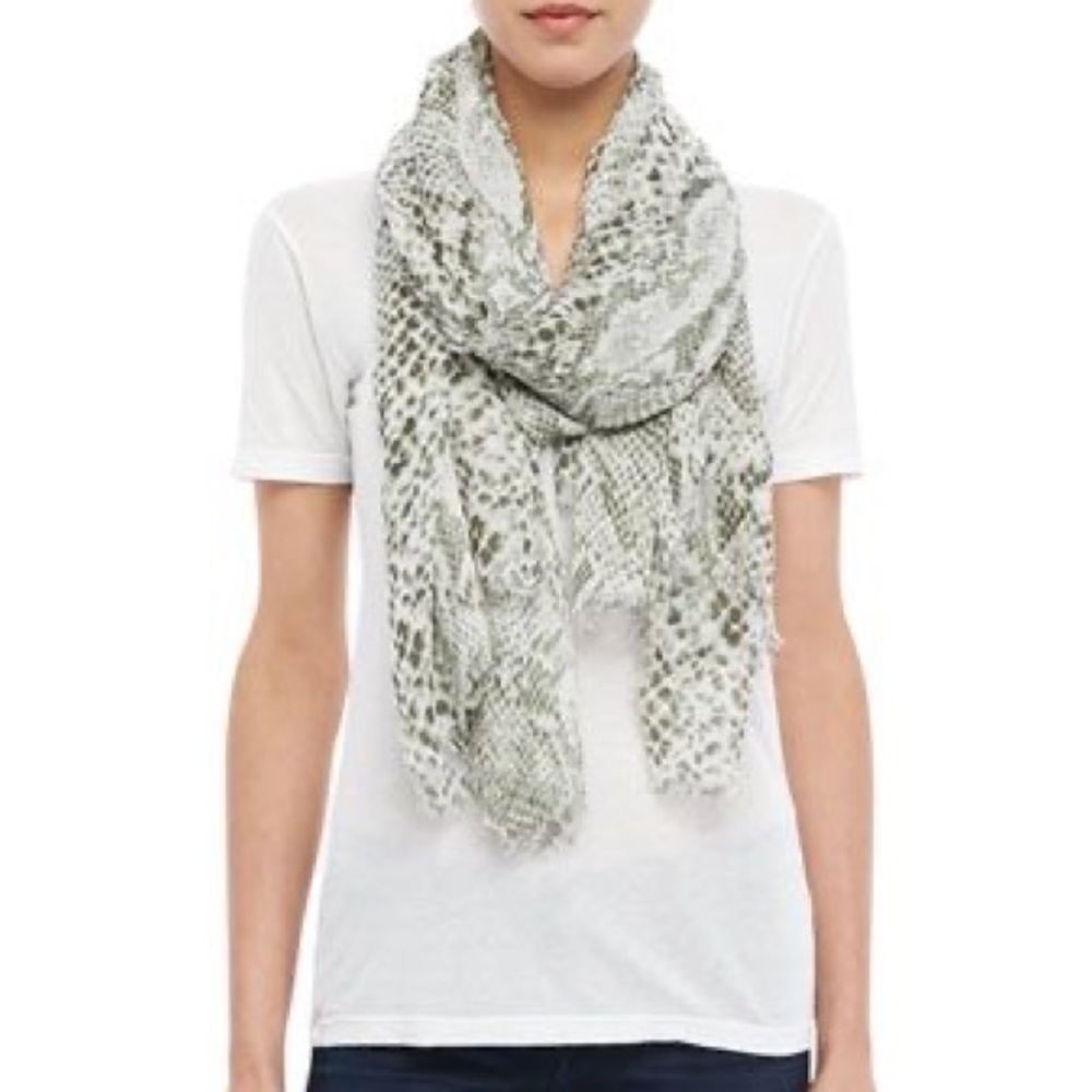 Michael Stars Vintage Python Print Tissue Scarf - image 1